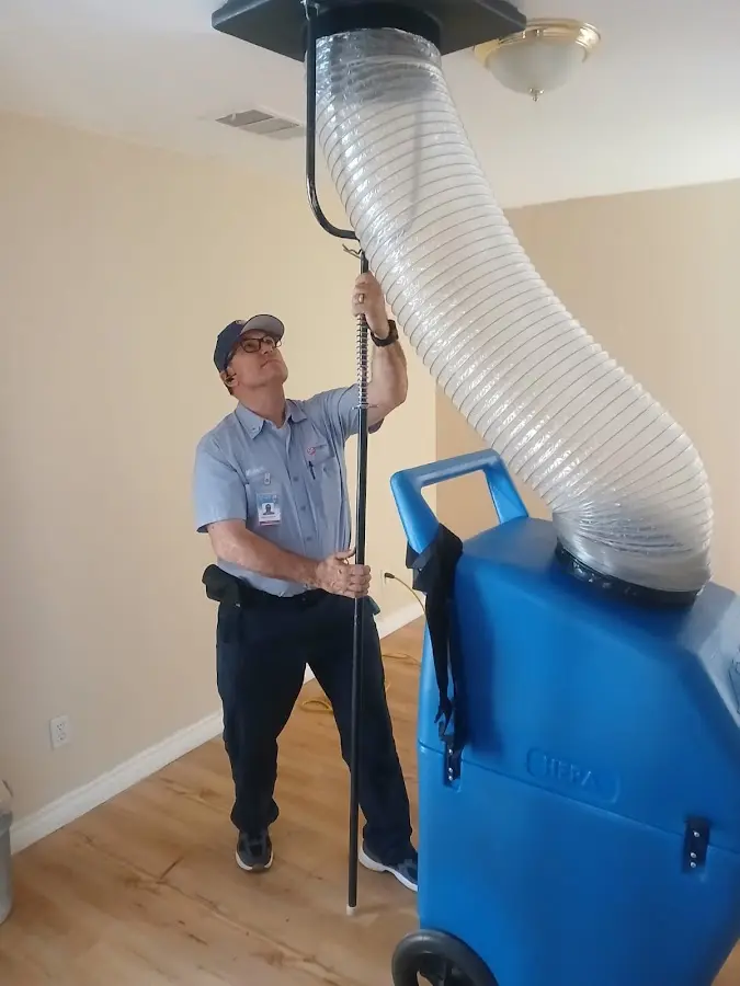 Mini Split Installation technician using HEPA equipment in Watsonville